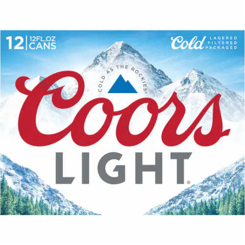 Coors Light -12 Pack CANS 16 oz