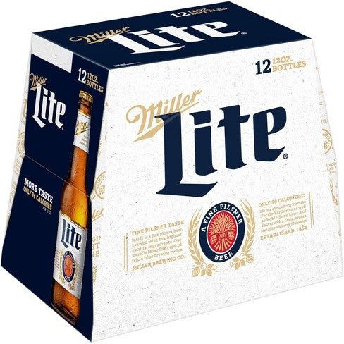 Miller Lite - 12 pack bottles
