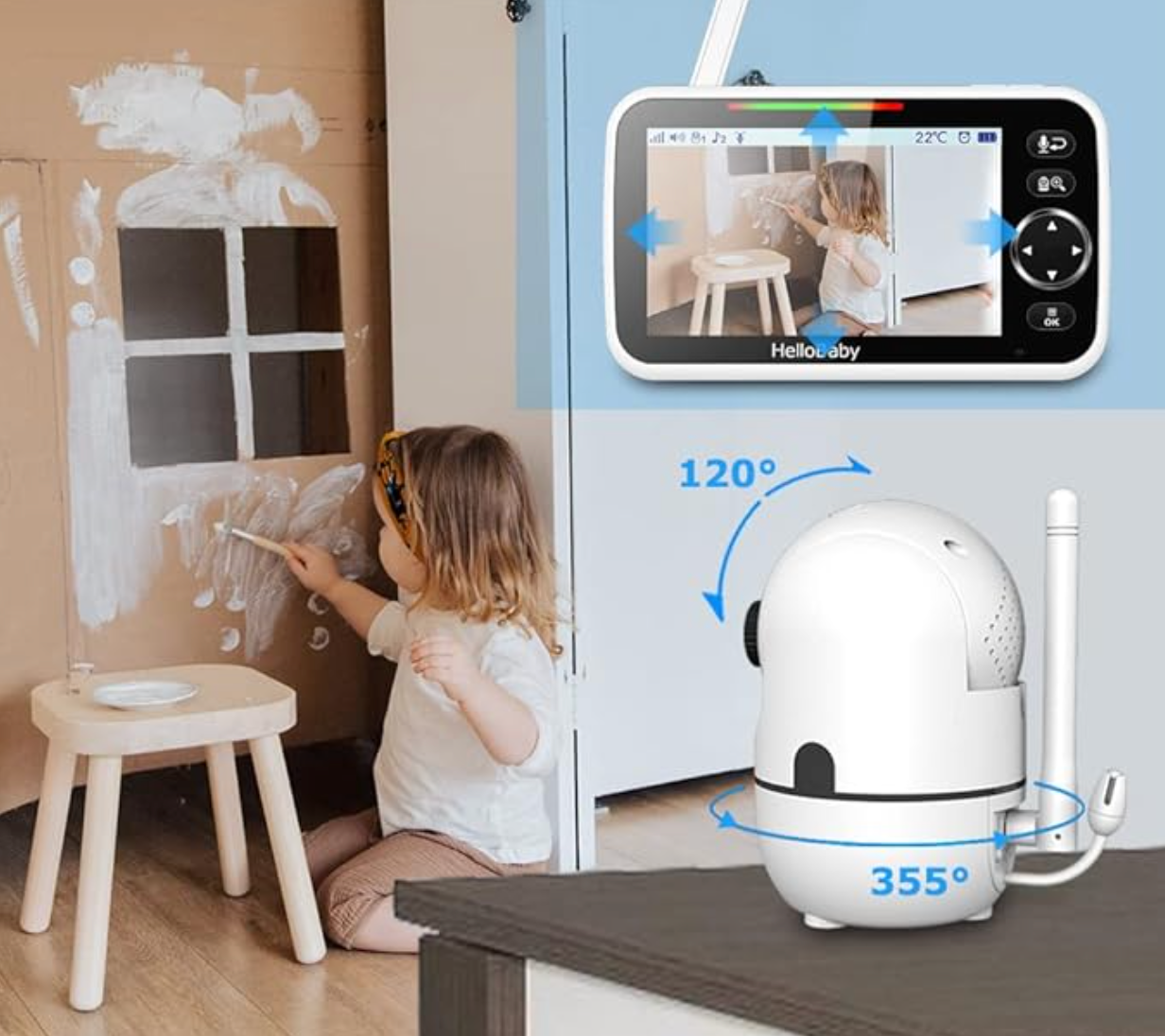 HelloBaby 5” Video Baby Monitor Rental